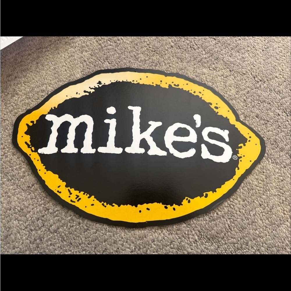 Mike’s hard lemonade sign man cave Pic Shows Front & Back Cardboard Not Tin